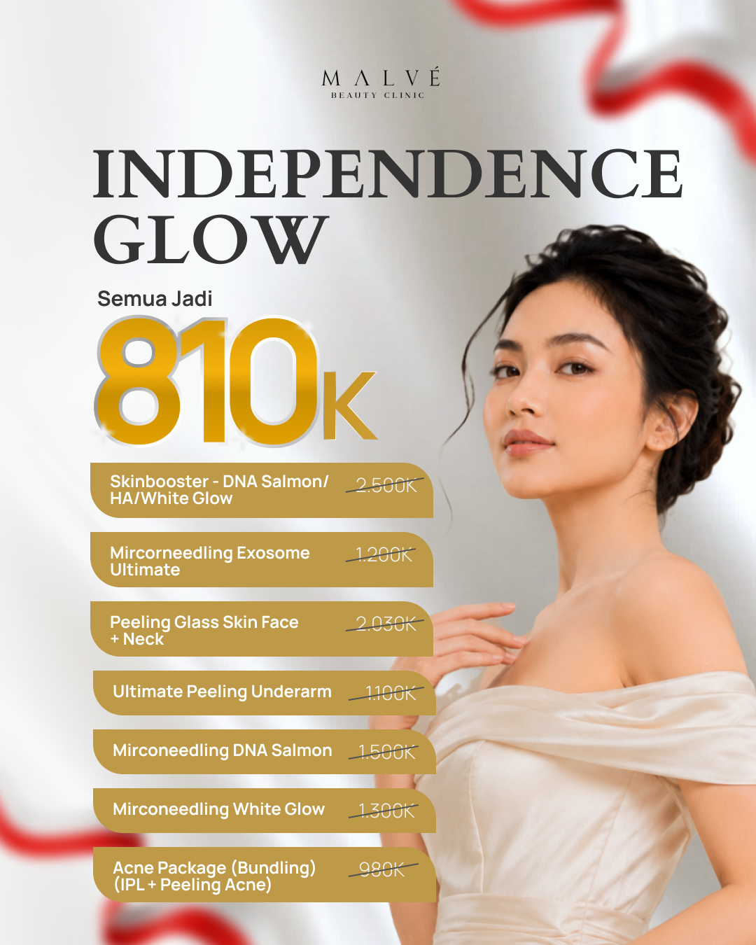 Card Independence Glow tujuh pilihan treatment Rp810 ribu